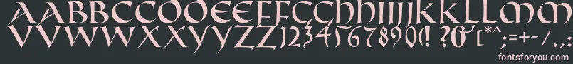 Fifthcenturycaps Font – Pink Fonts on Black Background