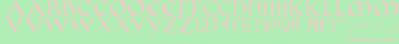 Fifthcenturycaps Font – Pink Fonts on Green Background