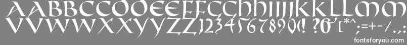 Fifthcenturycaps-Schriftart – Weiße Schriften auf grauem Hintergrund