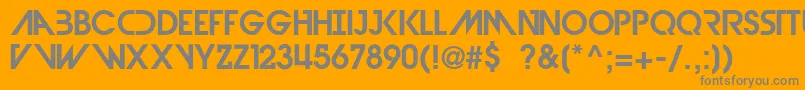 DevilBreezeDemi-Schriftart – Graue Schriften auf orangefarbenem Hintergrund