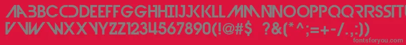 DevilBreezeDemi Font – Gray Fonts on Red Background