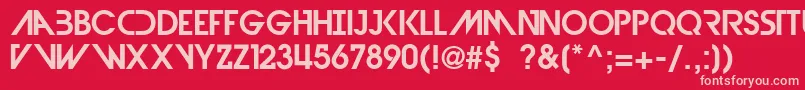 DevilBreezeDemi Font – Pink Fonts on Red Background