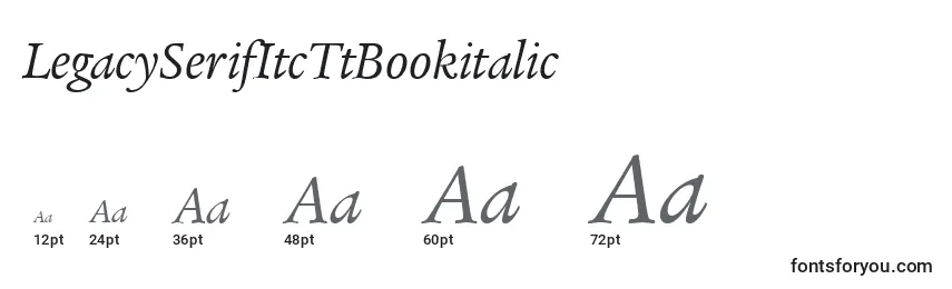 Размеры шрифта LegacySerifItcTtBookitalic
