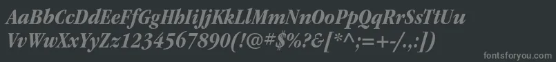 Police ItcgaramondstdBdcondita – polices grises sur fond noir