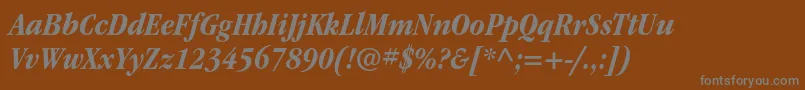 ItcgaramondstdBdcondita Font – Gray Fonts on Brown Background