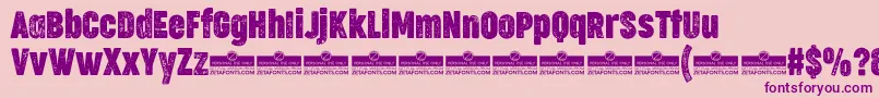 CocogooseCompressedLetterpressTrial Font – Purple Fonts on Pink Background