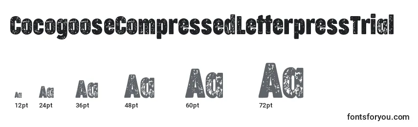 Größen der Schriftart CocogooseCompressedLetterpressTrial