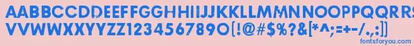 RightHereRightNow Font – Blue Fonts on Pink Background