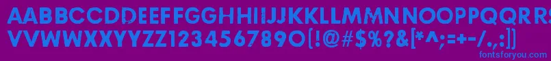 RightHereRightNow Font – Blue Fonts on Purple Background