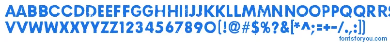 フォントRightHereRightNow – 白い背景に青い文字