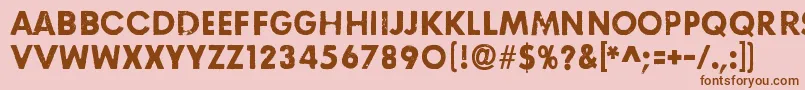 RightHereRightNow Font – Brown Fonts on Pink Background