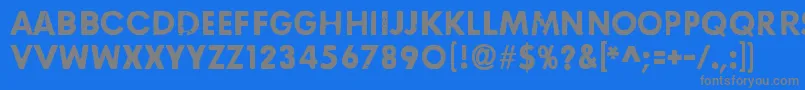Czcionka RightHereRightNow – szare czcionki na niebieskim tle