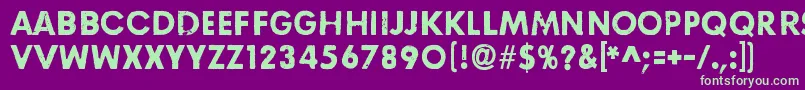 RightHereRightNow Font – Green Fonts on Purple Background