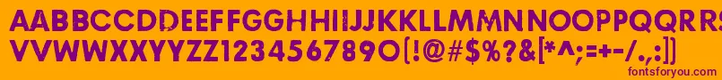 RightHereRightNow Font – Purple Fonts on Orange Background