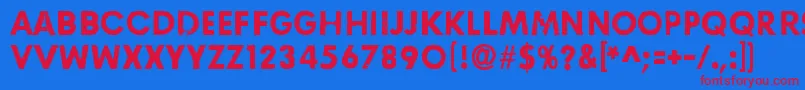 RightHereRightNow Font – Red Fonts on Blue Background