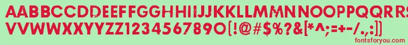 RightHereRightNow Font – Red Fonts on Green Background