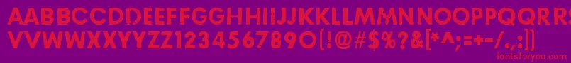 RightHereRightNow Font – Red Fonts on Purple Background