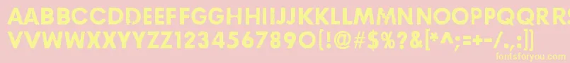 RightHereRightNow Font – Yellow Fonts on Pink Background