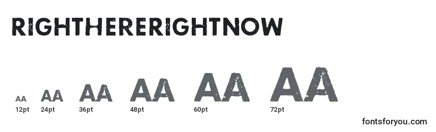 RightHereRightNow Font Sizes