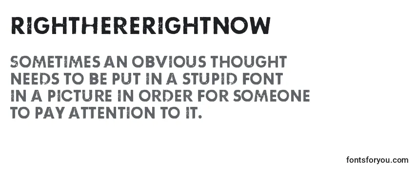 RightHereRightNow Font