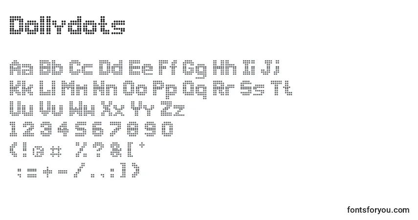 Fuente Dollydots - alfabeto, números, caracteres especiales