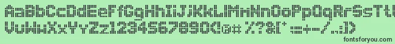 Dollydots Font – Black Fonts on Green Background