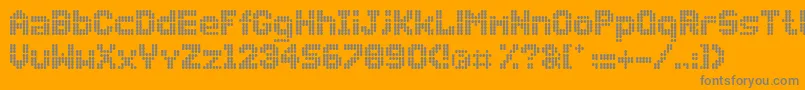 Dollydots Font – Gray Fonts on Orange Background