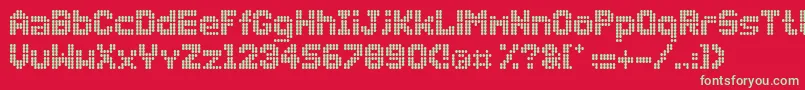 Dollydots Font – Green Fonts on Red Background