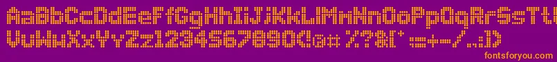 Dollydots Font – Orange Fonts on Purple Background