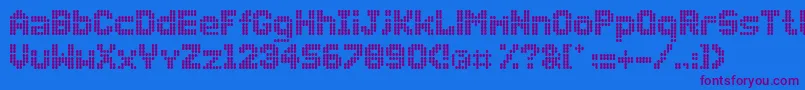 Dollydots Font – Purple Fonts on Blue Background