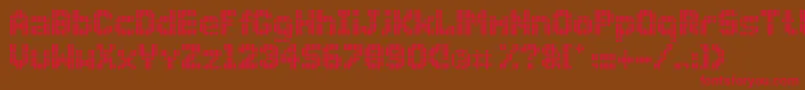 Dollydots Font – Red Fonts on Brown Background