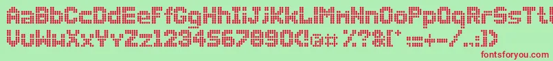 Dollydots Font – Red Fonts on Green Background