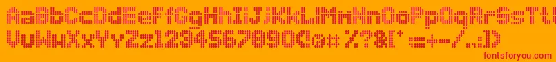 Dollydots Font – Red Fonts on Orange Background