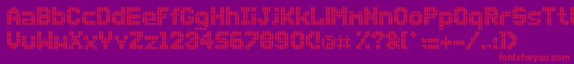Dollydots Font – Red Fonts on Purple Background