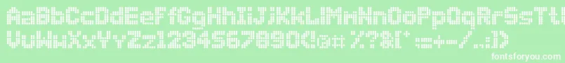 Dollydots Font – White Fonts on Green Background