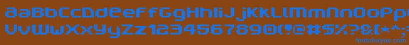 フォントV5prn – 茶色の背景に青い文字