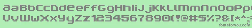 フォントV5prn – 緑の背景に灰色の文字