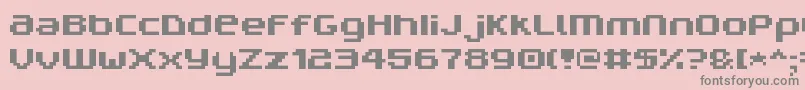 V5prn Font – Gray Fonts on Pink Background