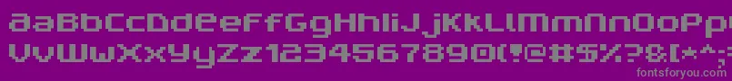 V5prn Font – Gray Fonts on Purple Background