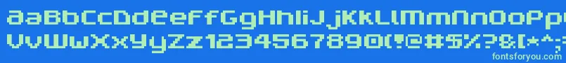 Fonte V5prn – fontes verdes em um fundo azul