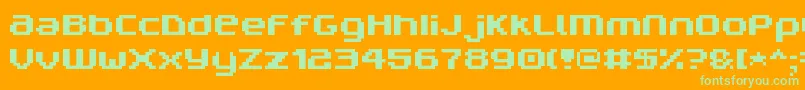 Weitere Informationen zur V5prn-Schriftart V5prn-Schriftart – Grüne Schriften auf orangefarbenem Hintergrund