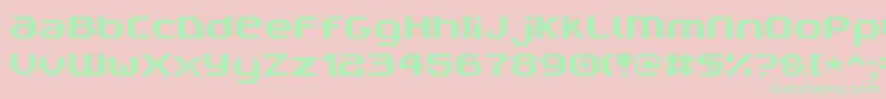 V5prn Font – Green Fonts on Pink Background
