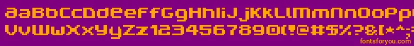 V5prn Font – Orange Fonts on Purple Background