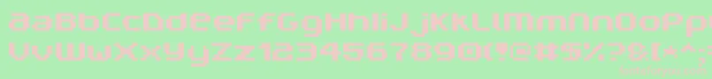 Шрифт V5prn – розовые шрифты на зелёном фоне