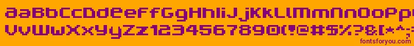 フォントV5prn – オレンジの背景に紫のフォント