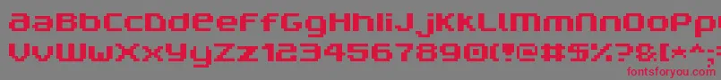 Шрифт V5prn – красные шрифты на сером фоне