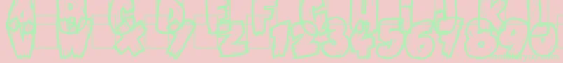 Vlump Font – Green Fonts on Pink Background