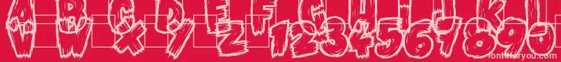 Vlump Font – Pink Fonts on Red Background