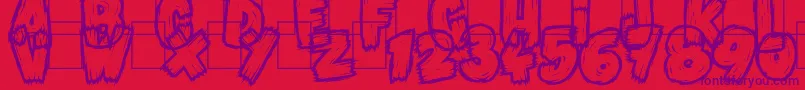 Vlump Font – Purple Fonts on Red Background