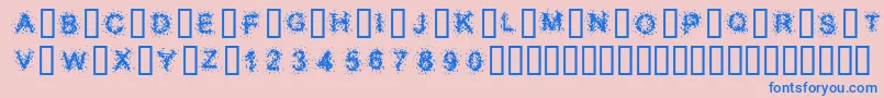 Más sobre la fuente SplatterCaps fuente SplatterCaps – Fuentes Azules Sobre Fondo Rosa